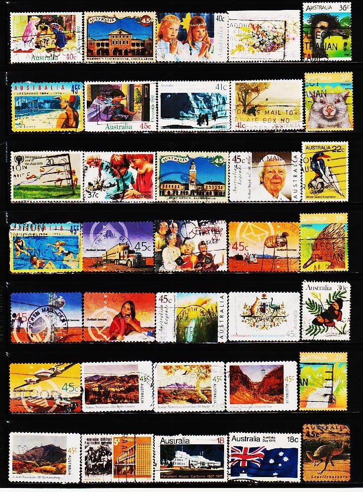 AUSTRALIA 150 DIFFERENT USED STAMPS COLLECTION LOT #2022 - Image 2