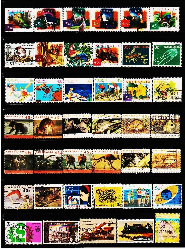 AUSTRALIA 150 DIFFERENT USED STAMPS COLLECTION LOT #2022 - Image 3