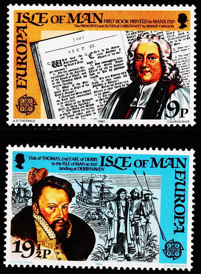 ISLE OF MAN 1982 HISTORICAL EVENTS EUROPA STAMP 2V SET MINT NH STAMPS