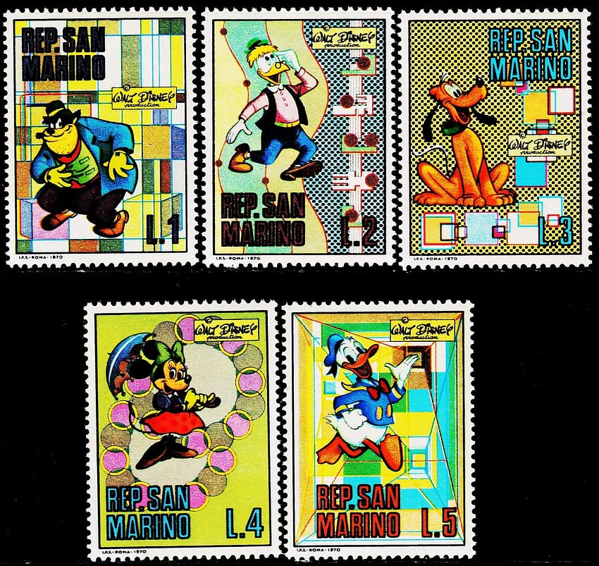 SAN MARINO WALT DISNEY'S MINT STAMPS