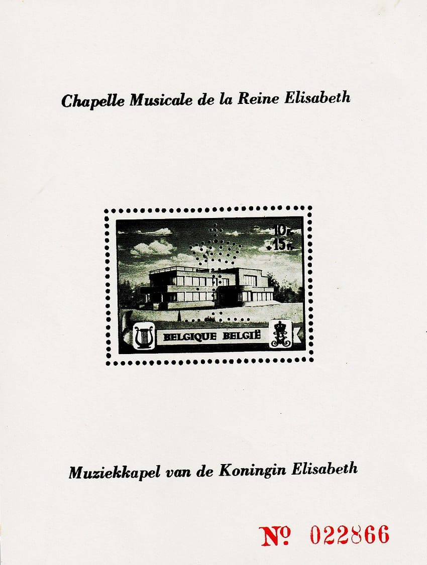 BELGIUM 1941 - PERF AND IMPERF WITH PERFIN ARCHITECTURE Queen Elizabeth Music Foundation MS MNH #C