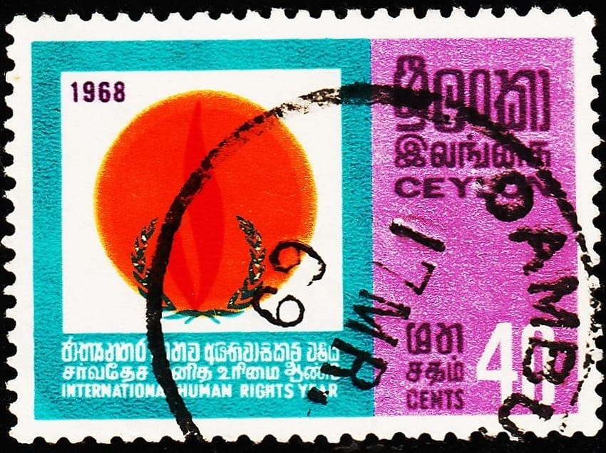 CEYLON SRILANKA 1968 HUMAN RIGHTS USED STAMPS
