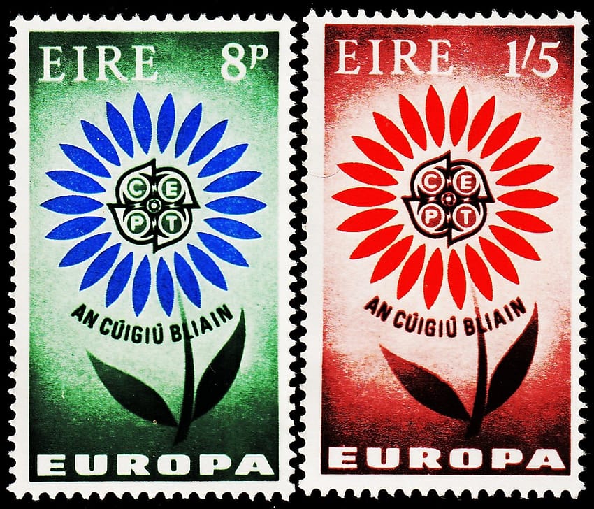 IRELAND 1964 2 DIFFERENT MINT NH STAMPS GW #D44